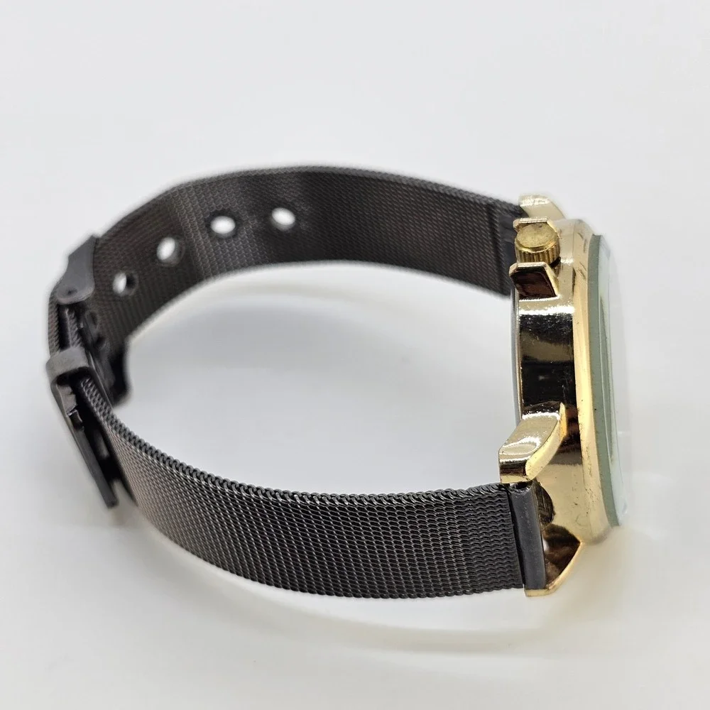 Women's Analog Watch 36MM Dark Brown Dial Dark Brown Mesh Bands NEW Battery
